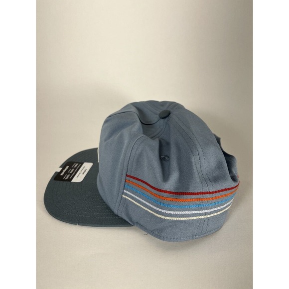 Patagonia Funfarer Mid Crown Cap OS Line Logo Ridge Stripe Light Plume Grey Hat - Picture 2 of 4